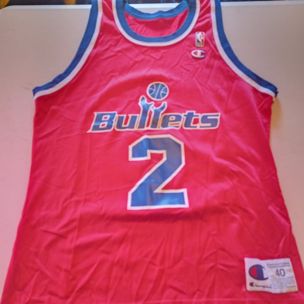 Champion Chris Webber Washington Bullets NBA Basketball Jersey Adult Medium 40